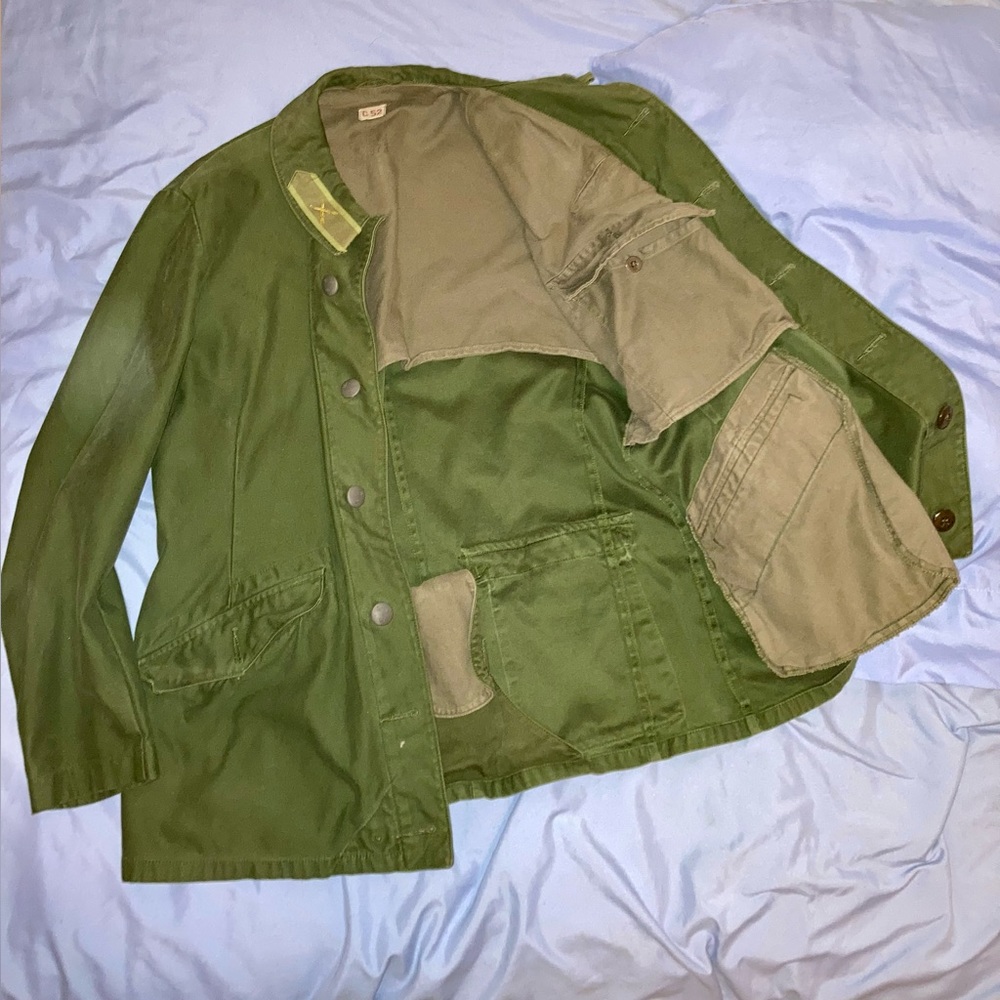 Authentic Vintage US Army Military Surplus C52 Bombardier Jacket with Strap